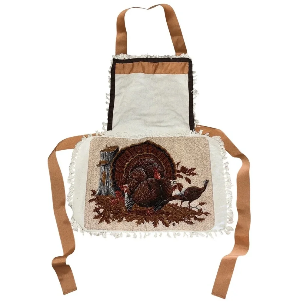 Handmade Apron Turkey Thanksgiving‎ Fall Bib